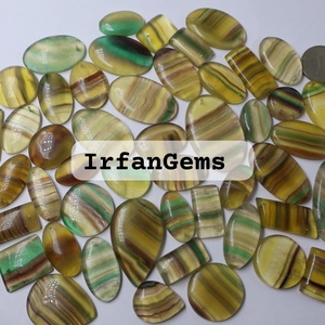 Cabochon Multi Fluorite Naturelle Semi Précieuse AAA + Fluorite Gemme Vente en Gros Guérison Énergétique Pierres Précieuses Perceuse - Product Image 2