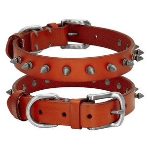 Hot Sale Luxury Custom Made Low MOQ Heavy Duty Leather Dogs <b>Collar</b> OEM & ODM Service PU Leather Pets Dog <b>Collar</b> & Leashes - Product Image 6