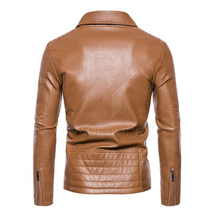High Quality <b>Men</b> <b>Leather</b> <b>Jacket</b> Classic <b>Leather</b> Fashion Modern Casual Streetwear <b>Men</b> <b>Leather</b> <b>Jacket</b> - Product Image 3