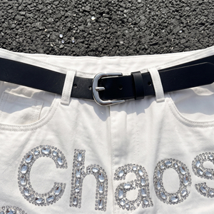 Street Fashion Style Distressed Rhinestone Jorts Shorts <b>Men</b> Button Waist Summer Jorts <b>Jeans</b> Shorts <b>Men's</b> - Product Image 4