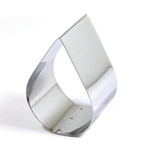 Teardrop Mousse <b>Ring</b> Stainless Steel 2 Size Options Large Small 2 Pieces Flower Shape <b>Cutters</b> Freezer Safe Oven Safe Dishwasher - Product Image 3