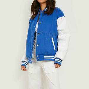 Chaqueta Letterman para Mujer, Tela Suave, Detalle de Bordado, Estilo Urbano Informal, Botones Cubiertos, Elegante, Ligera, para Uso Diario - Product Image 4