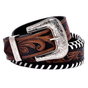 Ceinture élégante en cuir de vachette vintage pour femmes avec boucle en acier et ajustement personnalisé - Product Image 1