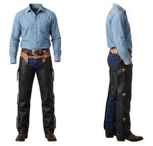Pantalones Cortos de Cuero Sólido Unisex, Ligeros, Resistentes al Viento, con Acabado de Piedra Pulida, para Caza - Product Image 2