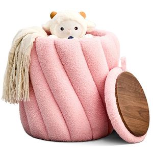 Sgabello imbottito con poggiapiedi e contenitore per camera da letto, poggiapiedi comodo per soggiorno, sgabello da toeletta - Product Image 1