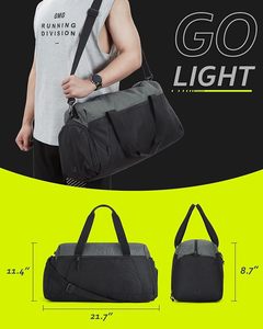 Sac de sport 30-40L grande capacité, sangle réglable, noir, polyester, unisexe, décontracté, voyage, sport, écologique, luxe, moderne - Product Image 3