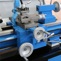 Tour à métaux miniature portable horizontal LZ CJM360 CNC, 220V, machine de traitement des métaux, service léger, 60-1600 tr/min, 4 stations d'outils, CE