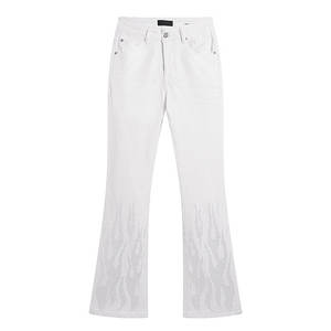 Pantalon en jean bleu foncé coupe ample pour homme – Jean décontracté droit taille mi-haute style streetwear européen et américain - Product Image 2