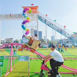 Montaña Rusa Manual, Divertido Juego <span class=keywords><strong>Interactivo</strong></span> para Niños y Padres con Doble Vía para Parques de Atracciones y Hoteles Turísticos - Product Image 1