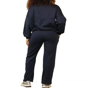 Ensemble de survêtement décontracté deux pièces pour femme, grande taille, haute qualité, élégant, à capuche, 100 % coton respirant, vente en gros - Product Image 6