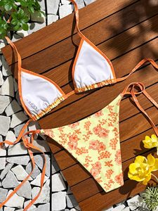 Women Halter Floral Paisley Bikini Set <b>Beach</b> Bathing Suit Wholesale Supplier - Product Image 5