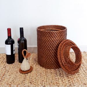 Sisu ชุดถังขยะหวายทนทาน2ชิ้นตะกร้าอเนกประสงค์สำหรับใส่เสื้อผ้าและอาหาร - Product Image 3