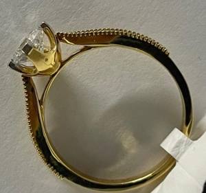 Anillo Exclusivo Premium con Diamante Redondo de 0.73 Ct, Oro Amarillo Sólido de 18K, Diamante Cultivado en Laboratorio, Certificado IGI VS, Anillo de Aniversario - Product Image 4