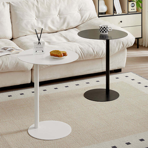 Modern <b>C</b> Shaped End <b>Table</b> Tempered Glass Snack Side coffee <b>Table</b> with Metal Frame TV Tray <b>Table</b> for Small Space - Product Image 4