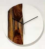 Jam Dinding Kayu Bulat Modern Sederhana dengan Quartz, Baterai, Desain Senyap untuk Dekorasi Ruang Tamu Rumah