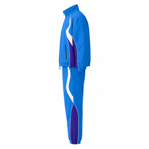 Custom Made Unisex Polyester/Nylon Casual Tracksuit Set Zip-Up <b>Jacket</b> Jogger Pants Solid Pattern Design Windproof Wholesale Rate - Product Image 6
