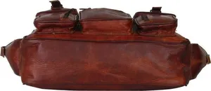 Maletín de Cuero Genuino Crazy Horse Vintage, Bolsa de Mensajero para Portátil con Múltiples Bolsillos para Hombre, Bolsa de Viaje de Negocios de Gran Capacidad - Product Image 2