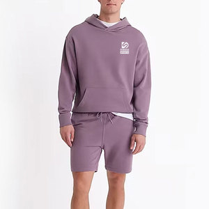 Conjunto de Sudadera con Capucha y Pantalones Cortos Casuales de Otoño para Hombre, Servicios OEM, Venta Caliente, Calidad Premium, Dos Piezas, 100% Algodón Transpirable, Hecho en Fábrica - Product Image 1