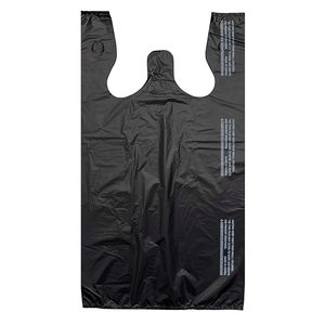 Bolsa de basura de compras de plástico negro grueso y resistente, chaleco resistente para el hogar para embalaje de automóviles para uso en automóviles - Product Image 1