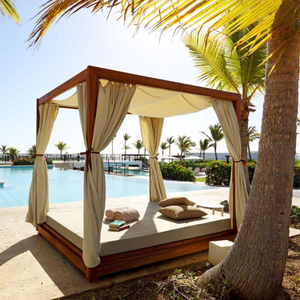 Cama de Día de Lujo para Exteriores, Fabricada en Madera de Teca Sólida, para Piscina, Resort, Hotel, Villa - Product Image 1