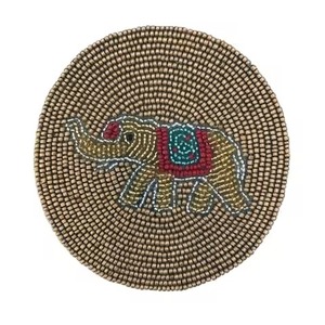 Handmade Premium Beaded Embroidery Table Mat Coaster Fancy Decorative Seed Beads Drink Coaster For Events - Product Image 3
