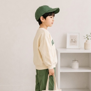 Custom Korean Style Boys Casual Wide Leg Pants Khaki 65% Cotton 35% Polyester Durable Anti-Pilling <b>Trousers</b> - Product Image 2