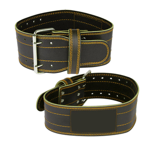 Factory Direct Leather Weightlifting Belt with Steel Buckle, Non-Slip Heavy Duty Adjustable Support for Gym, Powerlifting - Product Image 1