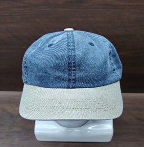 Denim Hat Adjustable Snapback Baseball <b>Cap</b> Two Tone Unisex Streetwear <b>Flat</b> Brim for <b>Men</b> Women - Product Image 1