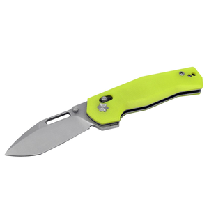 Cuchillos Plegables con Mango Verde Fluorescente, Hoja Ancha de Acero Inoxidable, Ranura para el Pulgar, Agarre Ergonómico, Diseño Portátil - Product Image 1
