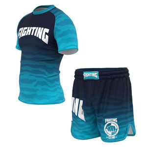 Camiseta de Compresión Personalizada Ecológica para Artes Marciales Mixtas (MMA) sin Gi, Jiu Jitsu, Manga Corta, Conjunto de Rash Guard para Hombre, Tela Oxford - Product Image 5