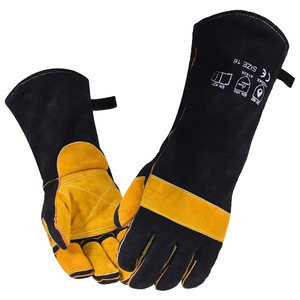 Premium Customized Material Leather Welding <b>Gloves</b> Industrial Safety Heat Resistant for Metalwork Durable Anti-Slip Safety <b>Glove</b> - Product Image 1