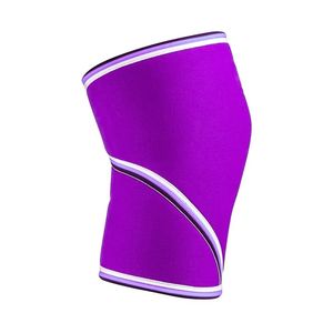 <b>Compression</b> Ergonomic Contoured Fit Non-Slip <b>Knee</b> Sleeve Magenta Neoprene 7mm Diagonal Stripe Squat Powerlifting Joint Support - Product Image 4