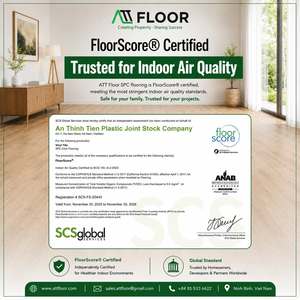ซัพพลายเออร์ ATTFloor เวียดนาม พื้น SPC ลายหิน กันน้ำ เป็นมิตรกับสิ่งแวดล้อม แผ่นไวนิลหรูหรา ทางเลือกแทนกระเบื้องพีวีซี - Product Image 6