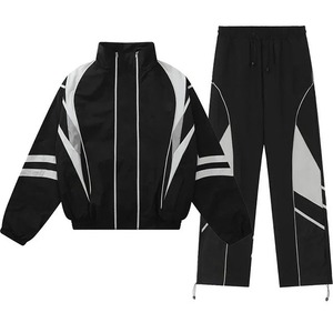 Custom Logo Men's Lightweight Windbreaker Tracksuit Outdoor Comfortable Sportswear <b>Set</b> - Product Image 2