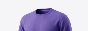 Sweat-shirt à col rond pour homme, couleur unie, coupe classique, tricoté, style décontracté, violet - Product Image 4