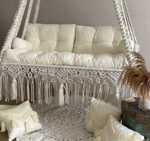Cama Columpio de Macramé para Interiores y Exteriores, Silla Colgante, Cama Columpio para Porche, Hamaca de Jardín - Product Image 2