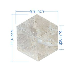Baldosa de Mármol Natural Hexagonal en Color Amarillo Beige, Acabado Pulido para Piso y Pared, Producto de Piedra Natural Premium - Product Image 2