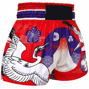 Shorts de sport professionnels en satin imprimé pour la compétition et l'entraînement de Muay Thai, légers et performants - Product Image 4