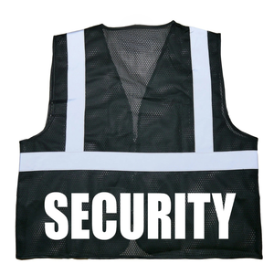 Security Vest Black Reflective Unisex All Seasons Guard Uniform High Visibility Safety Jacket Daizha Sports <b>DS</b>-9446 - Product Image 3