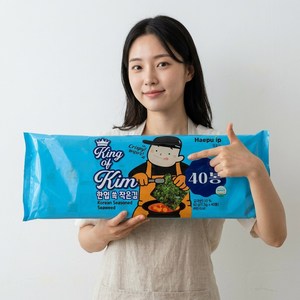 Nori Gim, Comida Coreana, King of Kim, Alga Nori Coreana Tostada y Sazonada, 40 Piezas, Bolsa de Snacks Secos, Aditivo para Comidas, Sabor Oceánico, Para Amantes de los Snacks - Product Image 5