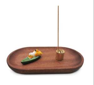 Quemador de Incienso Decorativo Islámico de Madera, Quemador de Bakhoor 100% Madera de Acacia Natural para Ramadán, Quemador de Aroma de Madera - Product Image 1