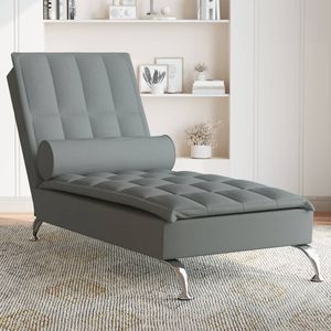 Chaise longue de massage gris foncé - Product Image 1