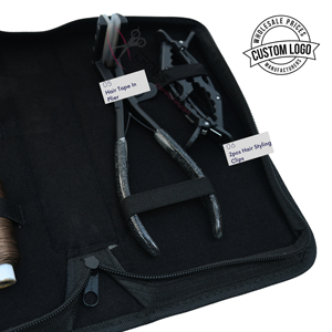 Heavy Duty Hair Extension Tools Kit with Hair Pressing Plier Thread Jumbo Hair Styling <b>Clips</b> Weaving Needles & parting finger - Product Image 4