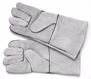 ถุงมือเชื่อมหนังวัวแท้แบบหนา ทนไฟ สำหรับงานอุตสาหกรรม ป้องกันมือ - Product Image 1