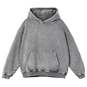 Sudadera con Capucha Marrón para Hombre, Corte Holgado, Informal, de Algodón Tejido, con Bolsillo Delantero, para Otoño - Product Image 3