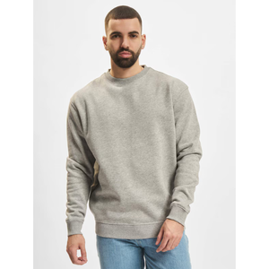 Sweat-shirt à col rond surdimensionné gris chiné. Pull en polaire épais. Sweat-shirt streetwear. Fabricant de Marques Privées OEM - Product Image 1