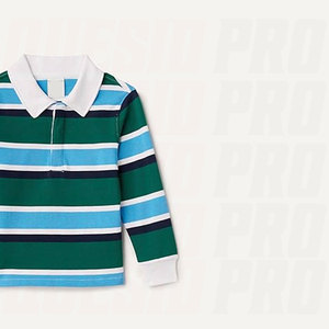 Chemises polo de rugby rayées en coton pour hommes, manches longues, vêtements de rugby et de football, designs personnalisés, vêtements de sport pour adultes - Product Image 2