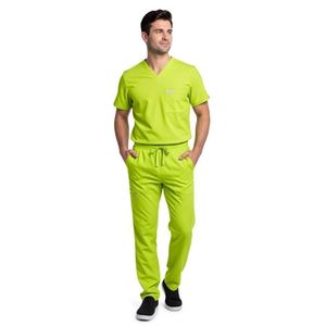 Men Cotton Scrub Suit <b>Set</b> Custom Logo Medical <b>Doctor</b> Uniform Hospital Clothing OEM Factory Supply Scrub Suits Customized - Product Image 3