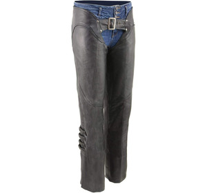 Pantalones de Cuero para Motocicleta para Mujer, Pantalones de Cuero Premium Negros para Motociclista, Pantalones de Protección - Product Image 3