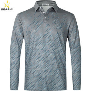 Polos de Manga Larga para Hombre, Camisetas de Golf con Cuello, Camisetas Deportivas Casuales de Alto Rendimiento - Product Image 1